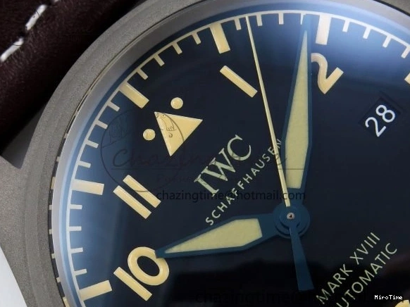 MIROTIME 1224 Pilot Mark XVIII Titanium BLSF 1:1 Best Edition Black Dial on Brown Leather Strap MIYOTA Popular 7020